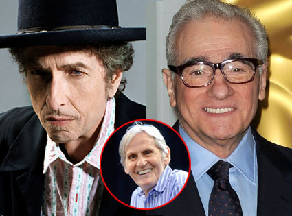 Bob dylan, Martin Scorsese, Levon Helm Bob dylan, Martin Scorsese, Levon Helm